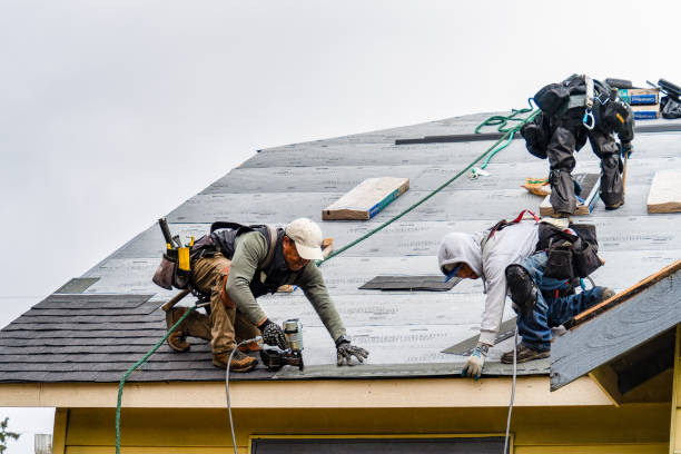 Professional Gutter Installation technician working in Pleasant Hill, MO